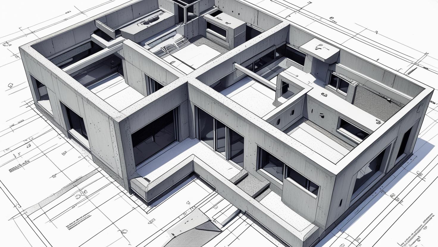 3D printed concrete building